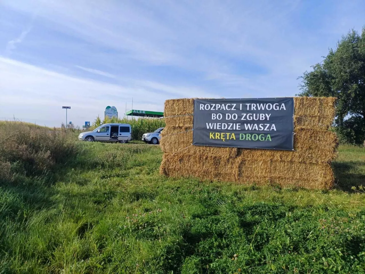 Ostry protest rolników podczas dożynek w Gostycynie