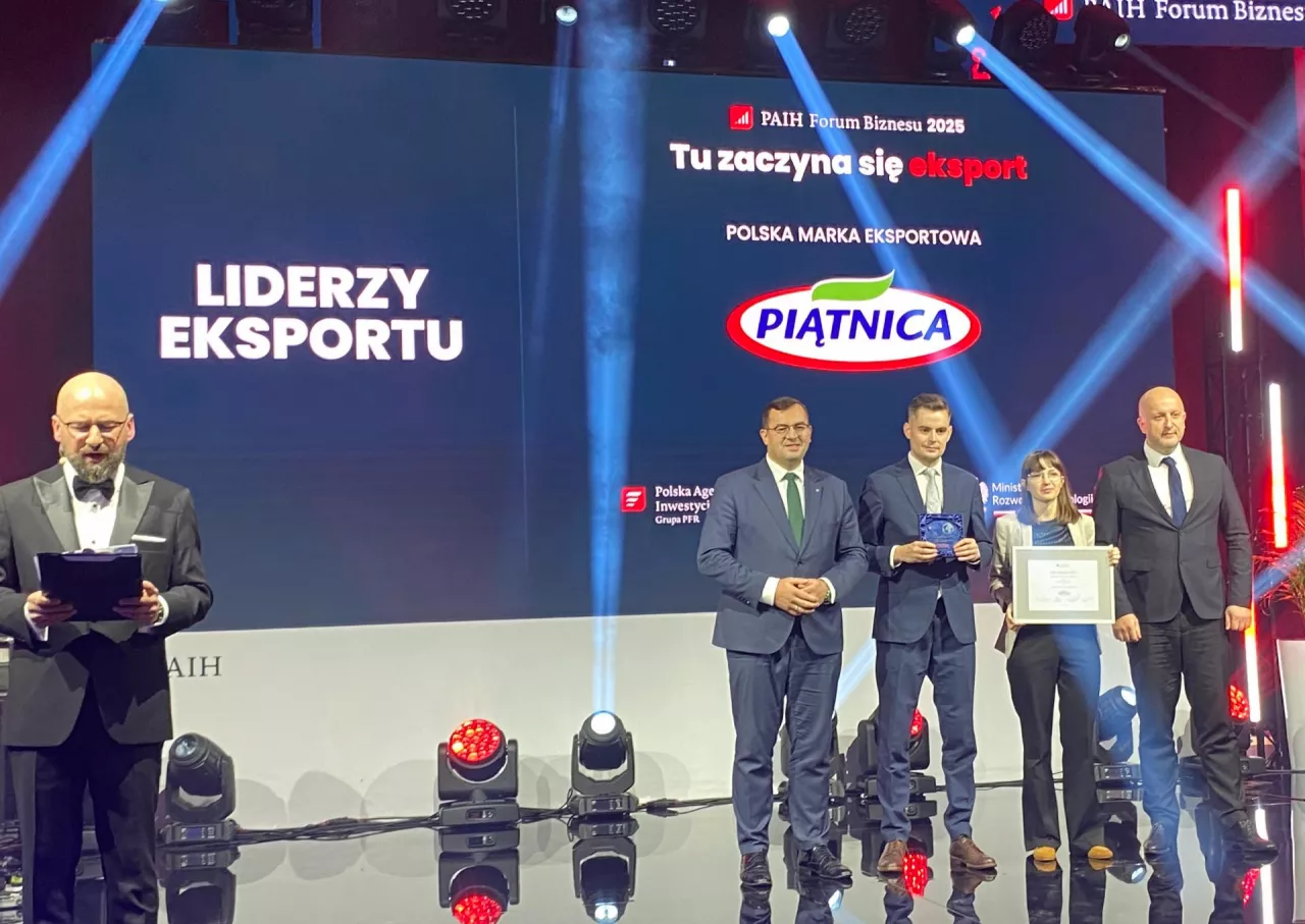 Okręgowa Spółdzielnia Mleczarska w Piątnicy została uhonorowana tytułem „Lider Eksportu” w kategorii Polska Marka Eksportowa.