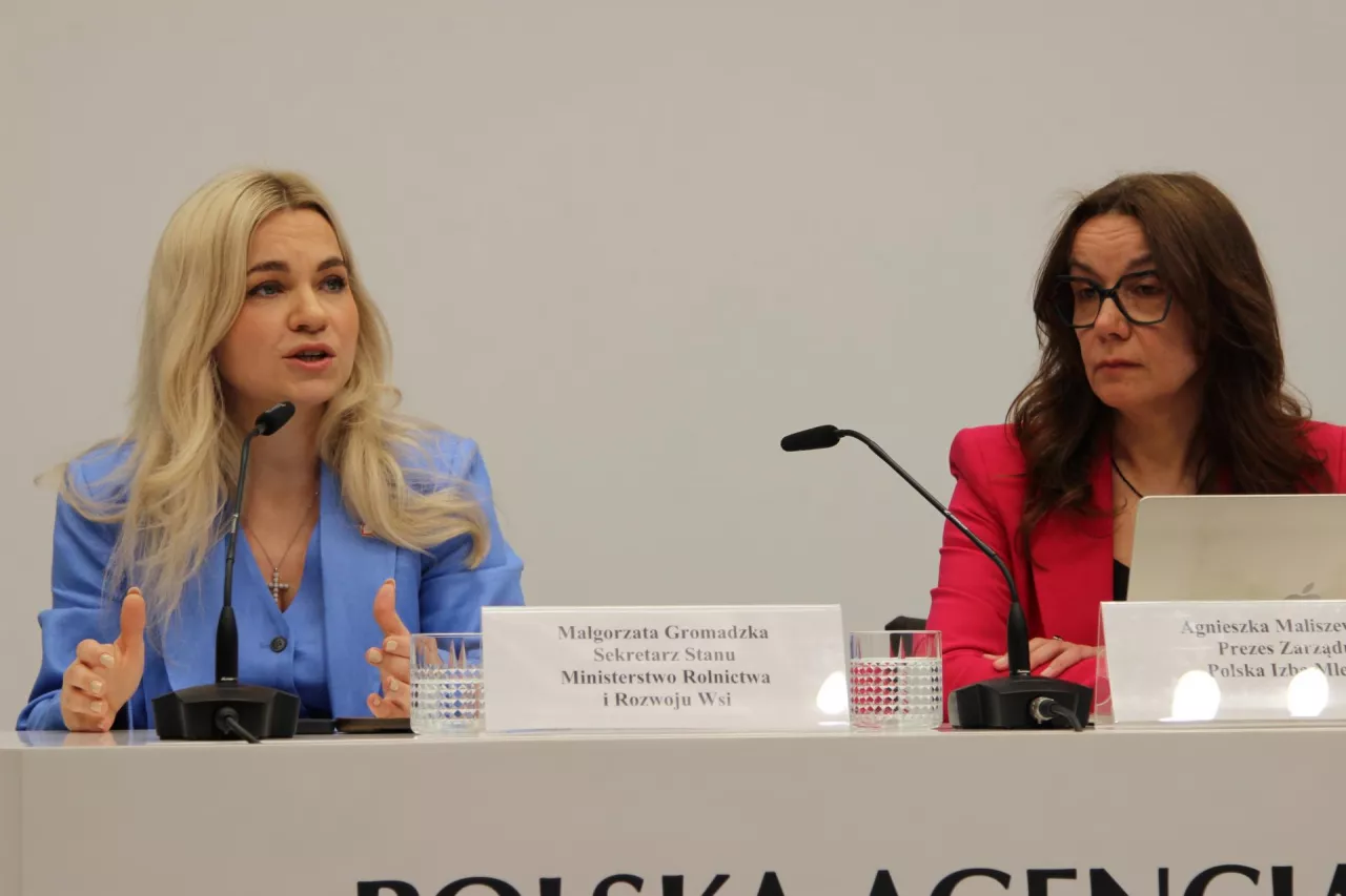 Małgorzata Gromadzka, wiceminister rolnictwa i Agnieszka Maliszewska, prezes Polskiej izby Mleka