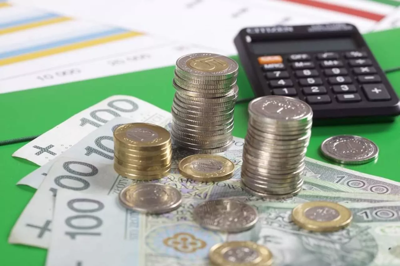 monety polskie, banknoty polskie, kalkulator